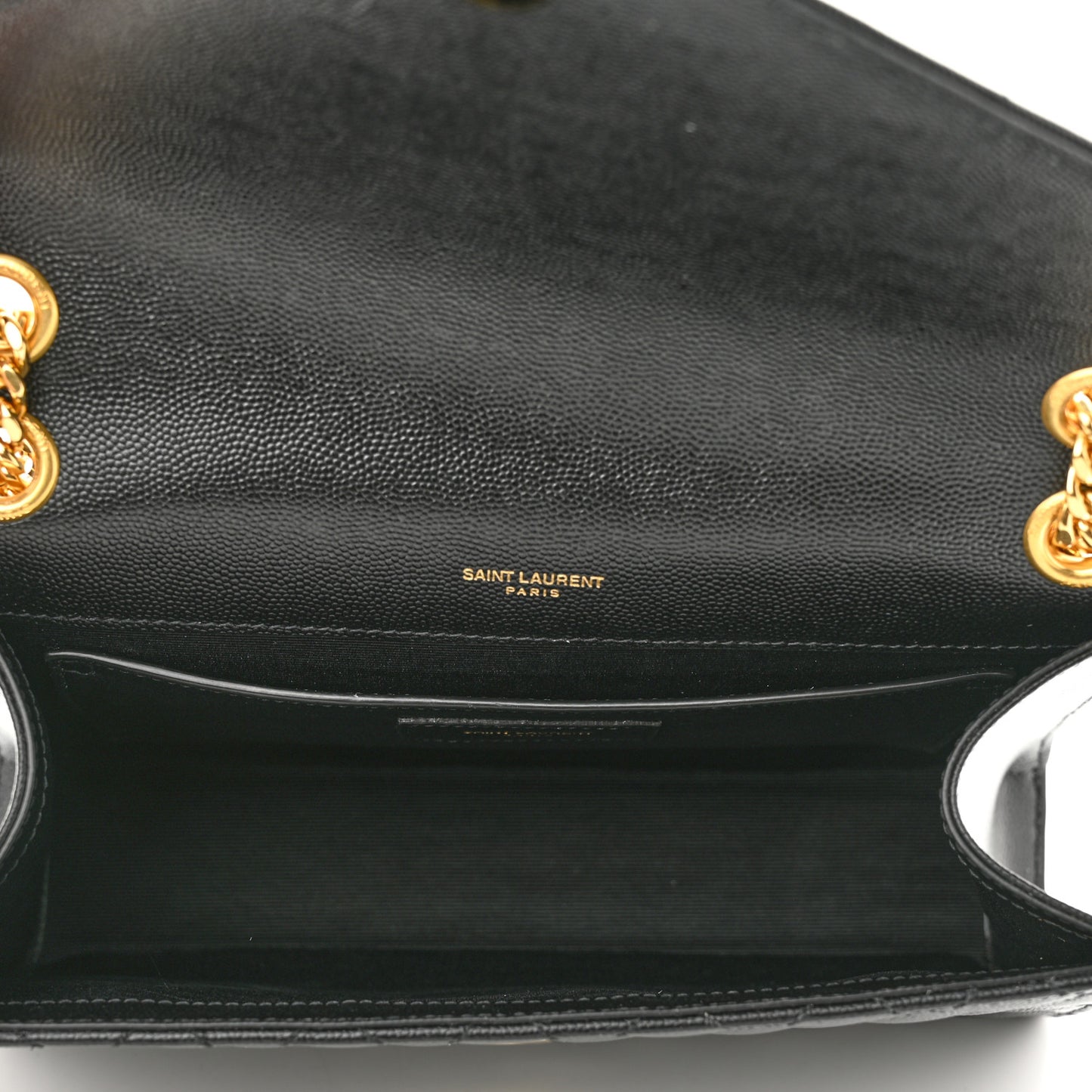 Grain De Poudre Textured Mixed Matelasse Triquilt Medium Monogram Satchel Black