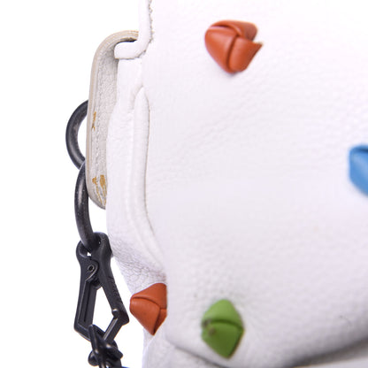 Bottega Veneta Grained Calfskin Toggle Crossbody White Multicolor 12 of 13