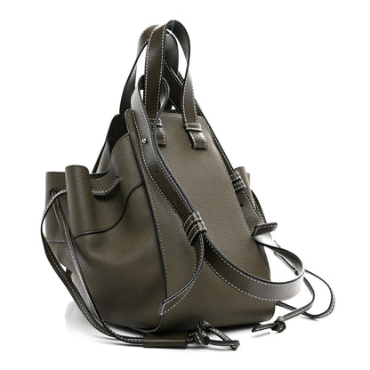 Loewe Soft Grained Calfskin Compact Hammock Shoulder Bag Khaki Green 3 of 10