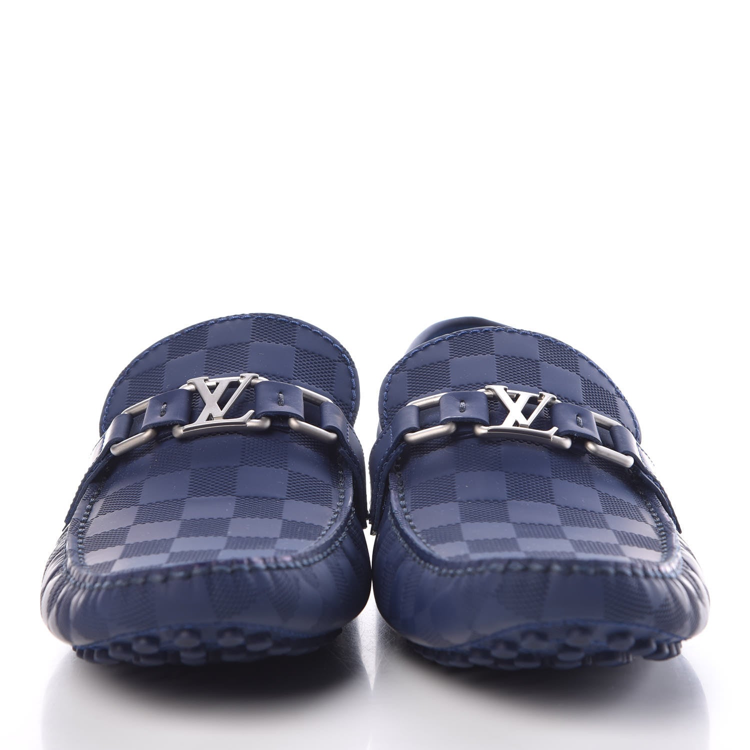 Louis Vuitton Damier Infini Mens Hockenheim Moccasin Loafers 10.5 Cosmos 2 of 8