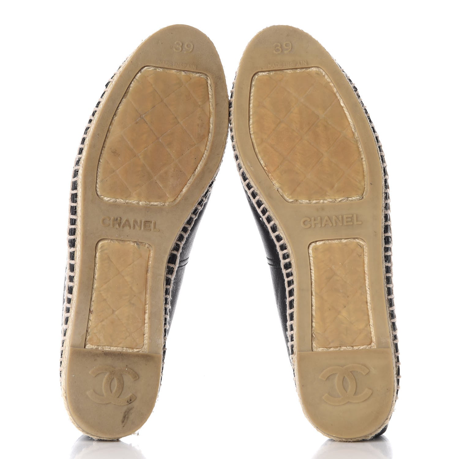 Chanel Lambskin CC Espadrilles 39 Black 6 of 9