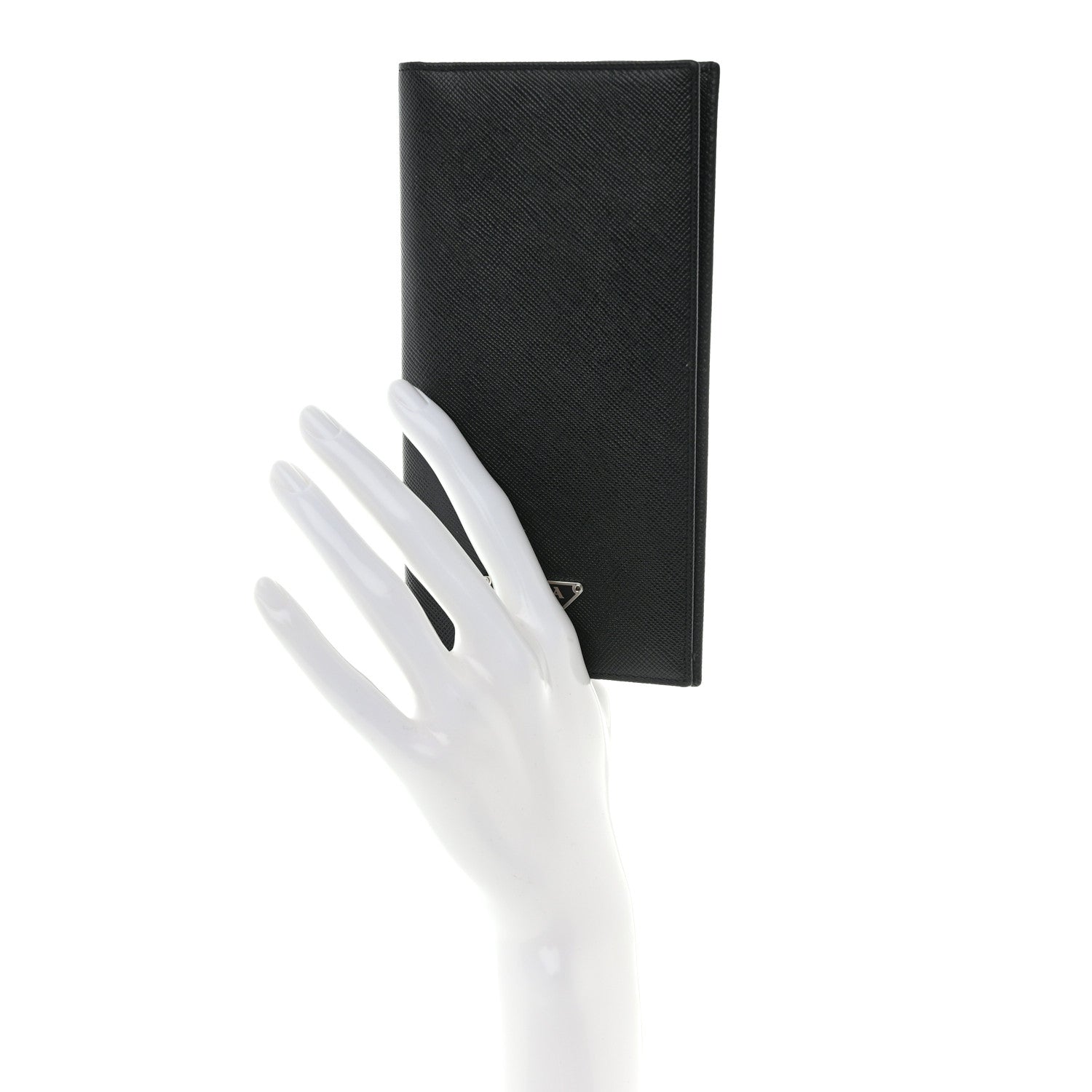 Prada Saffiano Checkbook Cover Black 2 of 9
