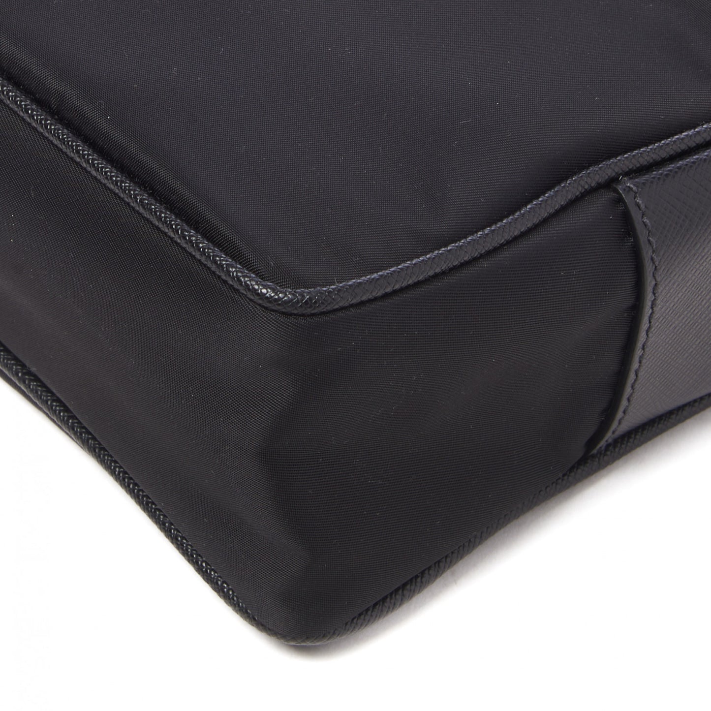 Tessuto Nylon Saffiano Shoulder Bag Black