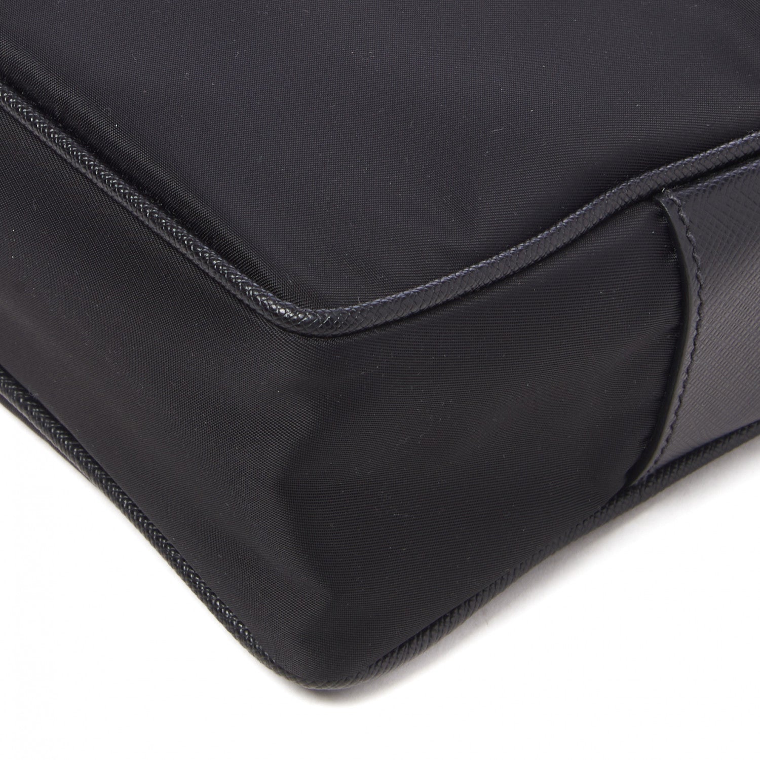 Prada Tessuto Nylon Saffiano Shoulder Bag Black 4 of 8