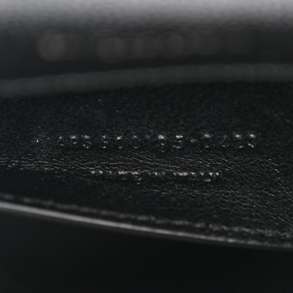 Saint Laurent Grain De Poudre Textured Mixed Matelasse Triquilt Medium Monogram Monochrome Satchel Black 7 of 11