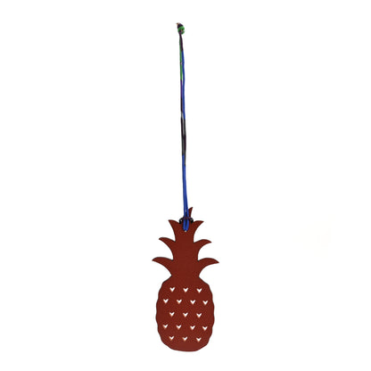 Hermes Taurillon Clemence Epsom Petit H Pineapple Bag Charm Orange Rouge H 1 of 5