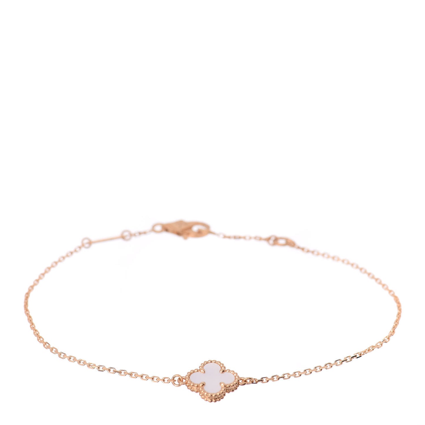 18K Yellow Gold Mother of Pearl Sweet Alhambra Bracelet