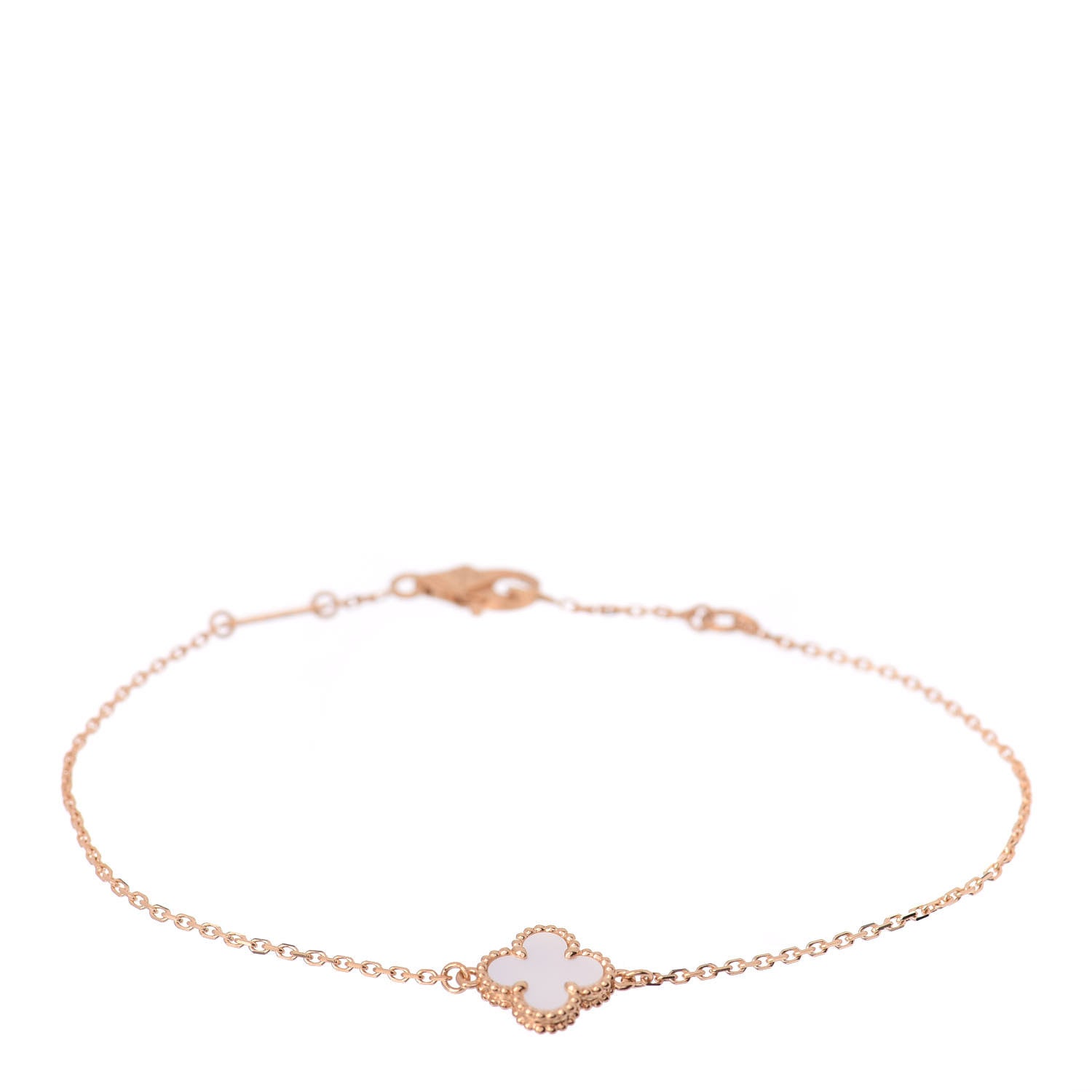 Van Cleef & Arpels 18K Yellow Gold Mother of Pearl Sweet Alhambra Bracelet 1 of 5