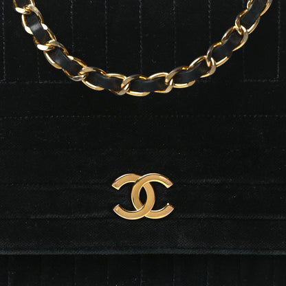 Chanel Velvet Vertical Horizontal Quilt Single Flap Black 8 of 11