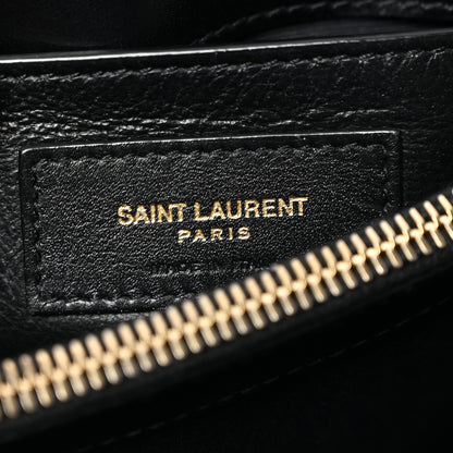 Saint Laurent Calfskin Y Quilted Monogram Small Loulou Chain Satchel Black 7 of 10