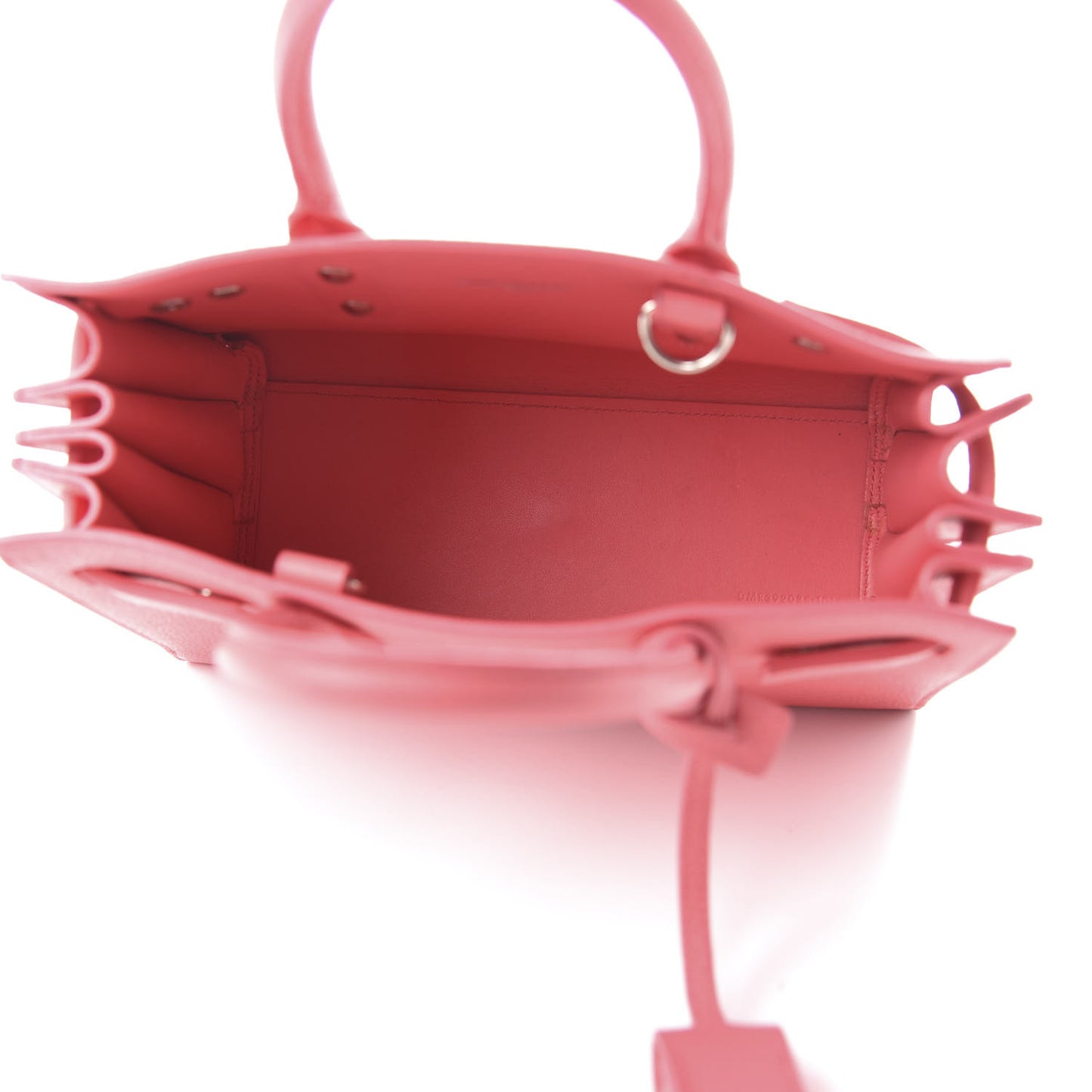 Grained Calfskin Nano Sac De Jour Coral