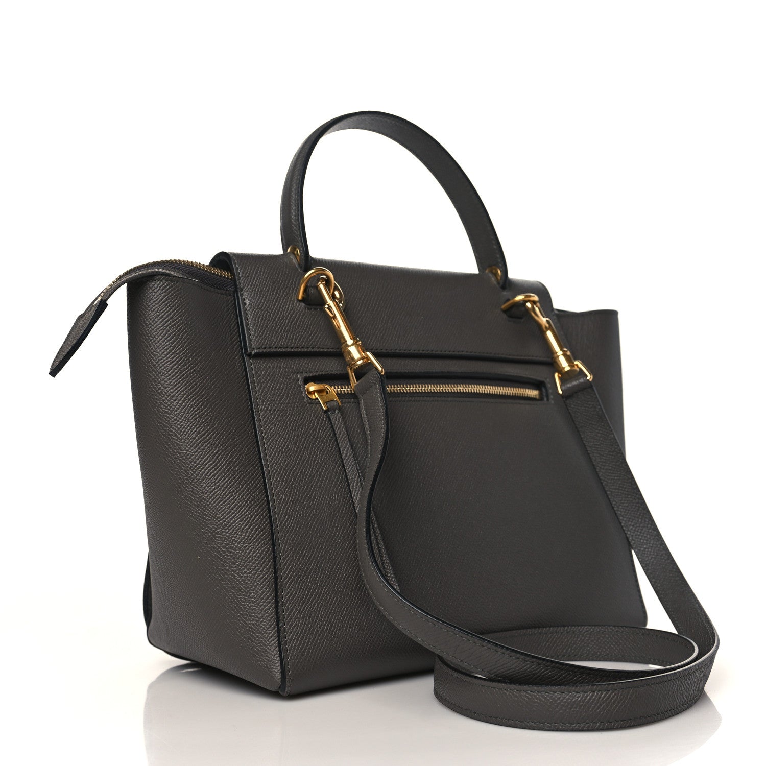 Celine Grained Calfskin Micro Belt Bag Grey 2 of 12