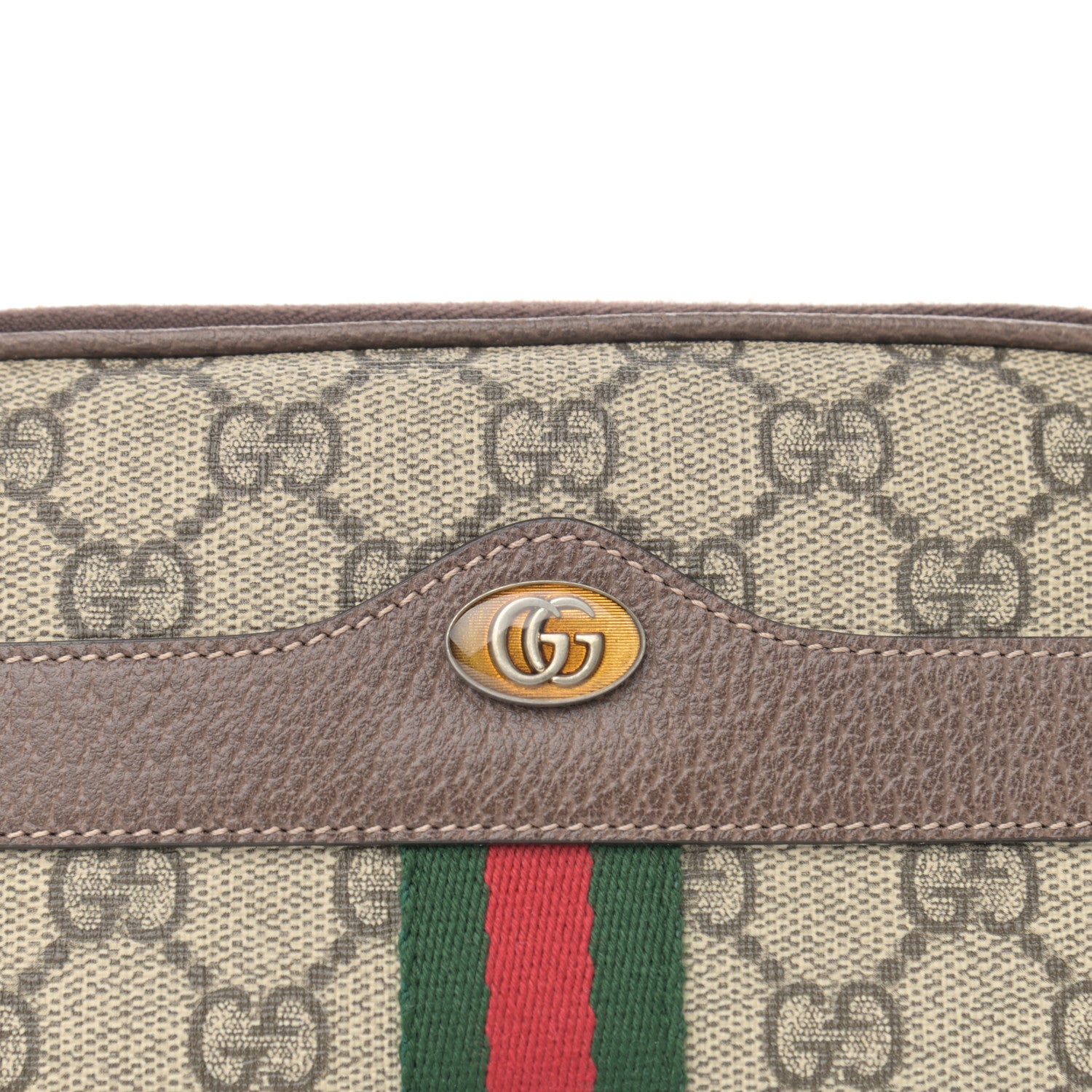 Gucci GG Supreme Monogram Web Ophidia Belted iPhone Case 85 34 Dark Brown 9 of 11