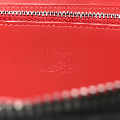 Christian Louboutin Denim Panettone Spiked Zip Around Wallet Black 6 of 6