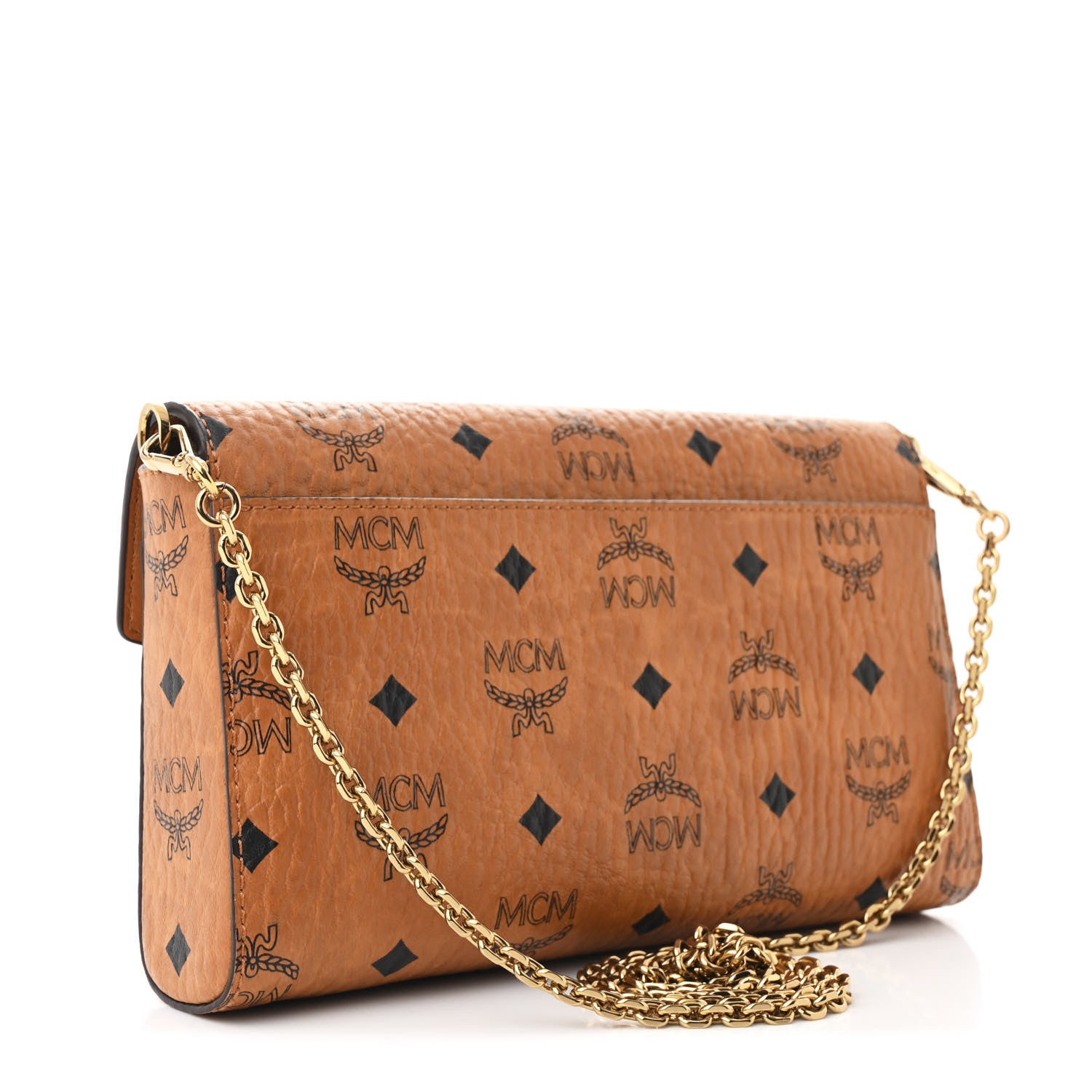 MCM Visetos Millie Wallet On Chain Cognac 3 of 10