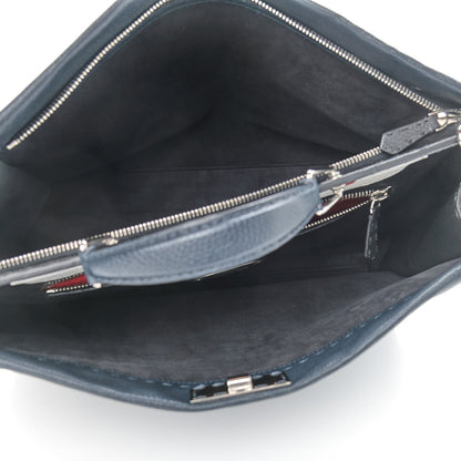 Fendi Cuoio Romano Selleria Monster Eyes Large Mens Peekaboo Iconic Essential Satchel Blue 6 of 13