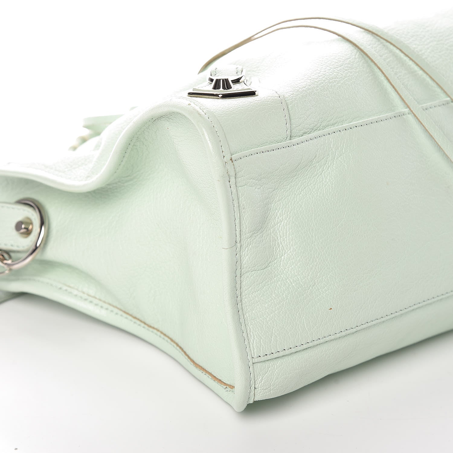 Balenciaga Chevre Silver Metallic Edge Hardware City Vert Anis 5 of 9