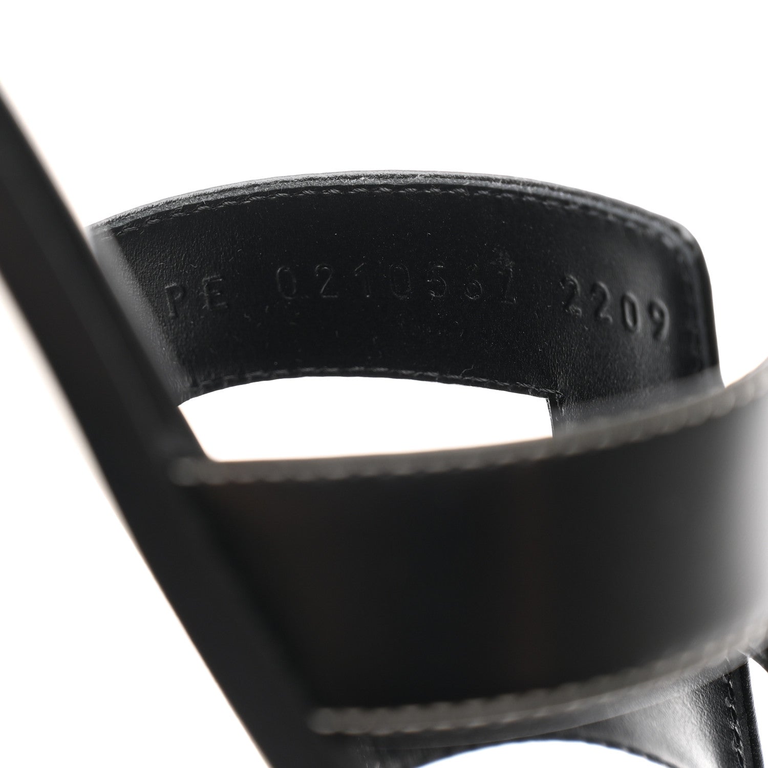 Hermes Box Calfskin Oran Sandals 37.5 Black 8 of 9