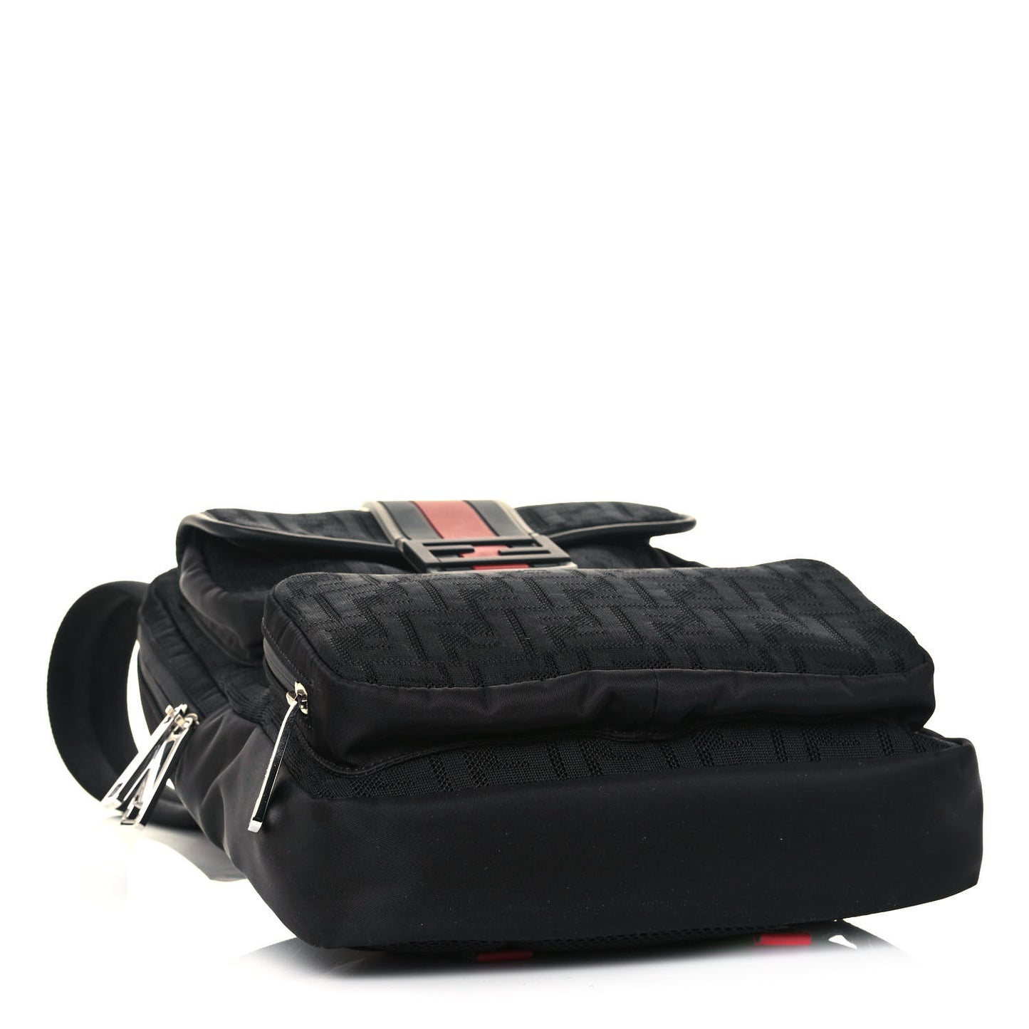 Neoprene Mesh Vitello Grace FF Panelled Backpack Black Red