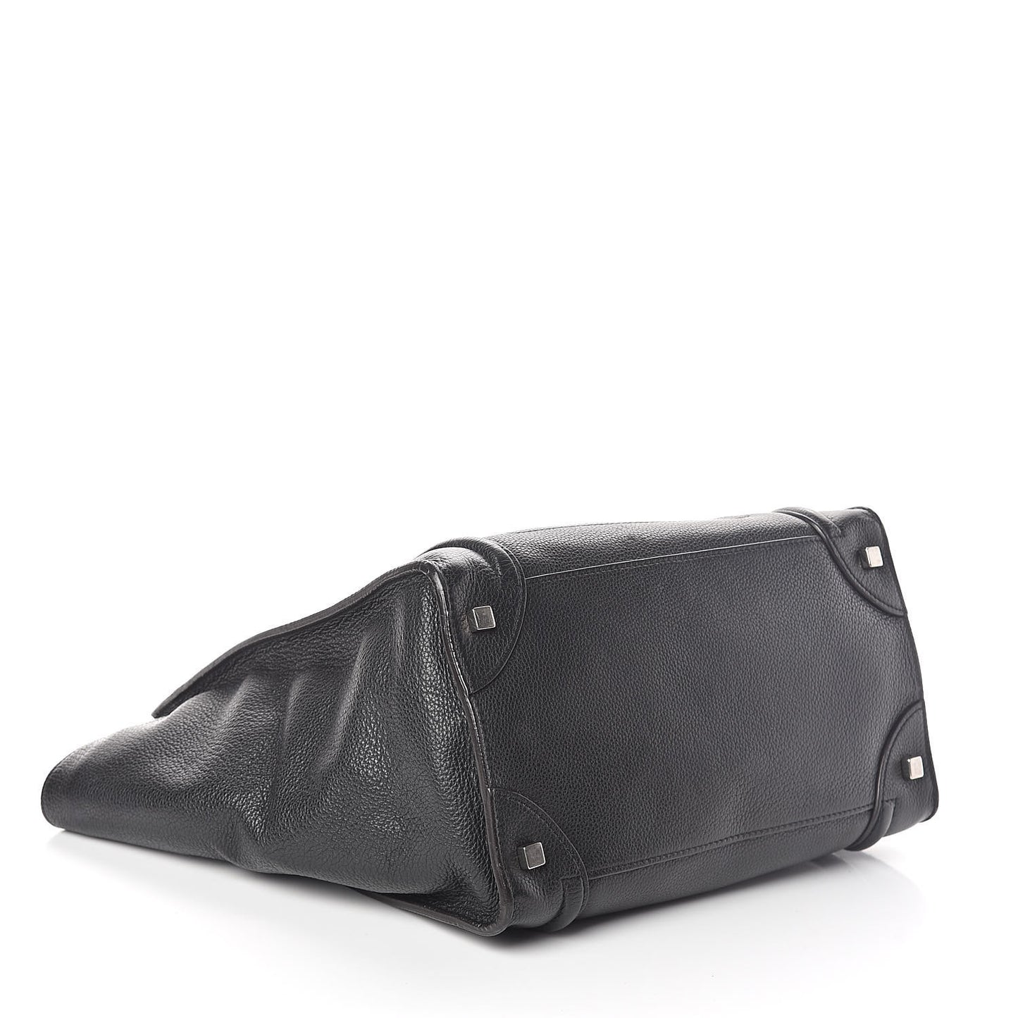 Drummed Calfskin Mini Luggage Black