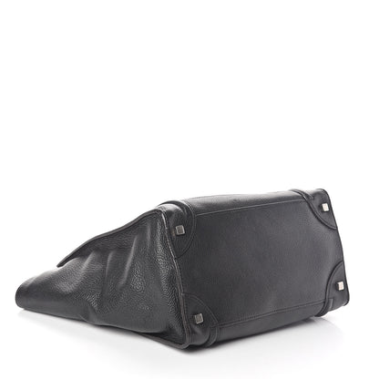 Celine Drummed Calfskin Mini Luggage Black 4 of 10