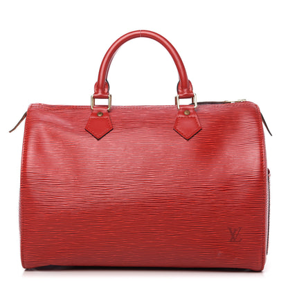 Louis Vuitton Epi Speedy 30 Castillan Red 1 of 13