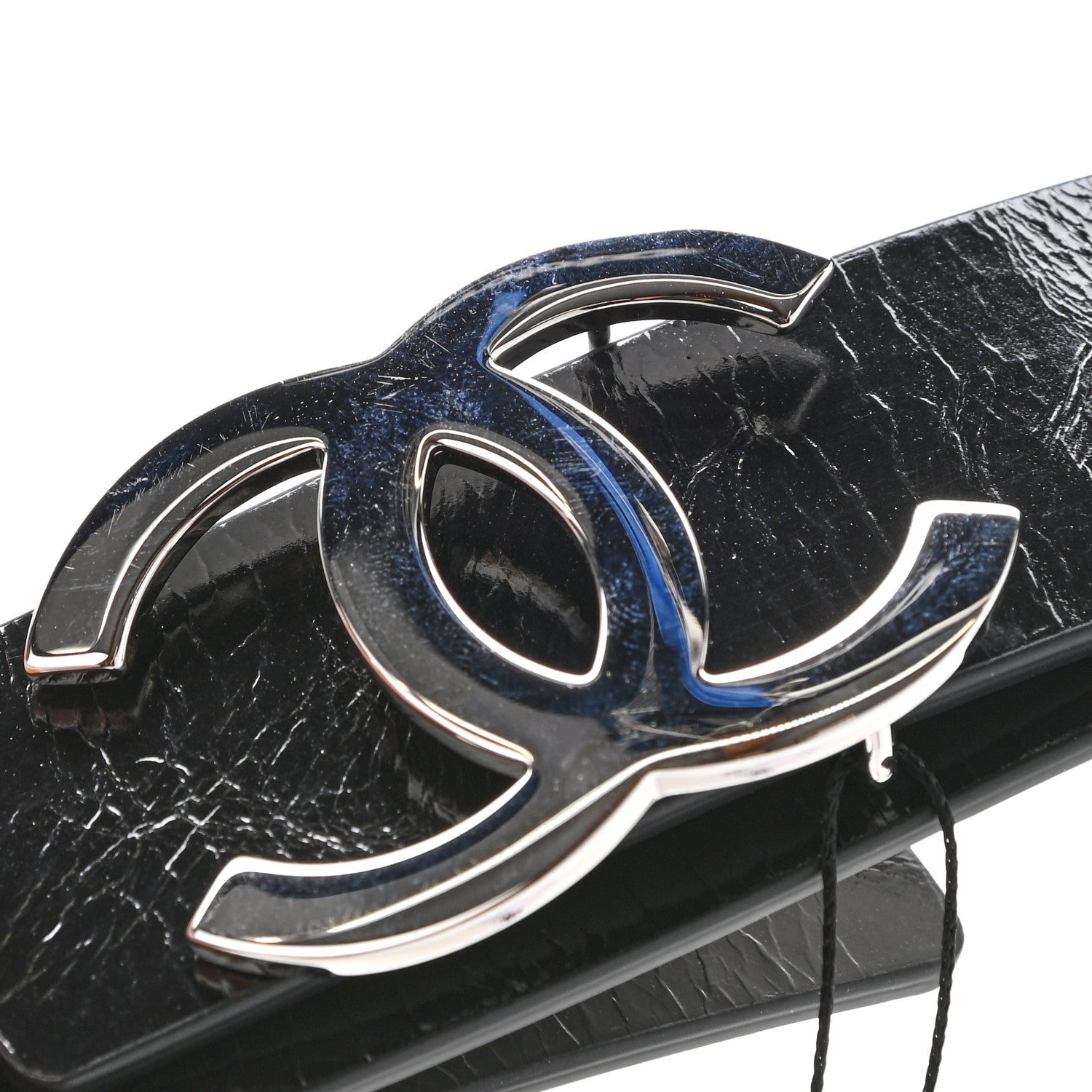 Chanel Calfskin CC Reversible Belt 110 White Black 7 of 7