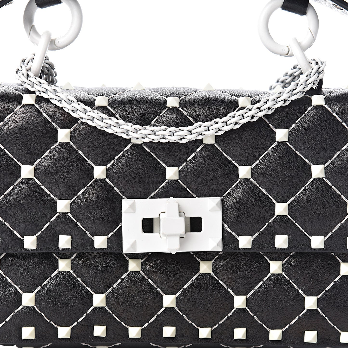 Lambskin Small Free Rockstud Spike Shoulder Bag Black