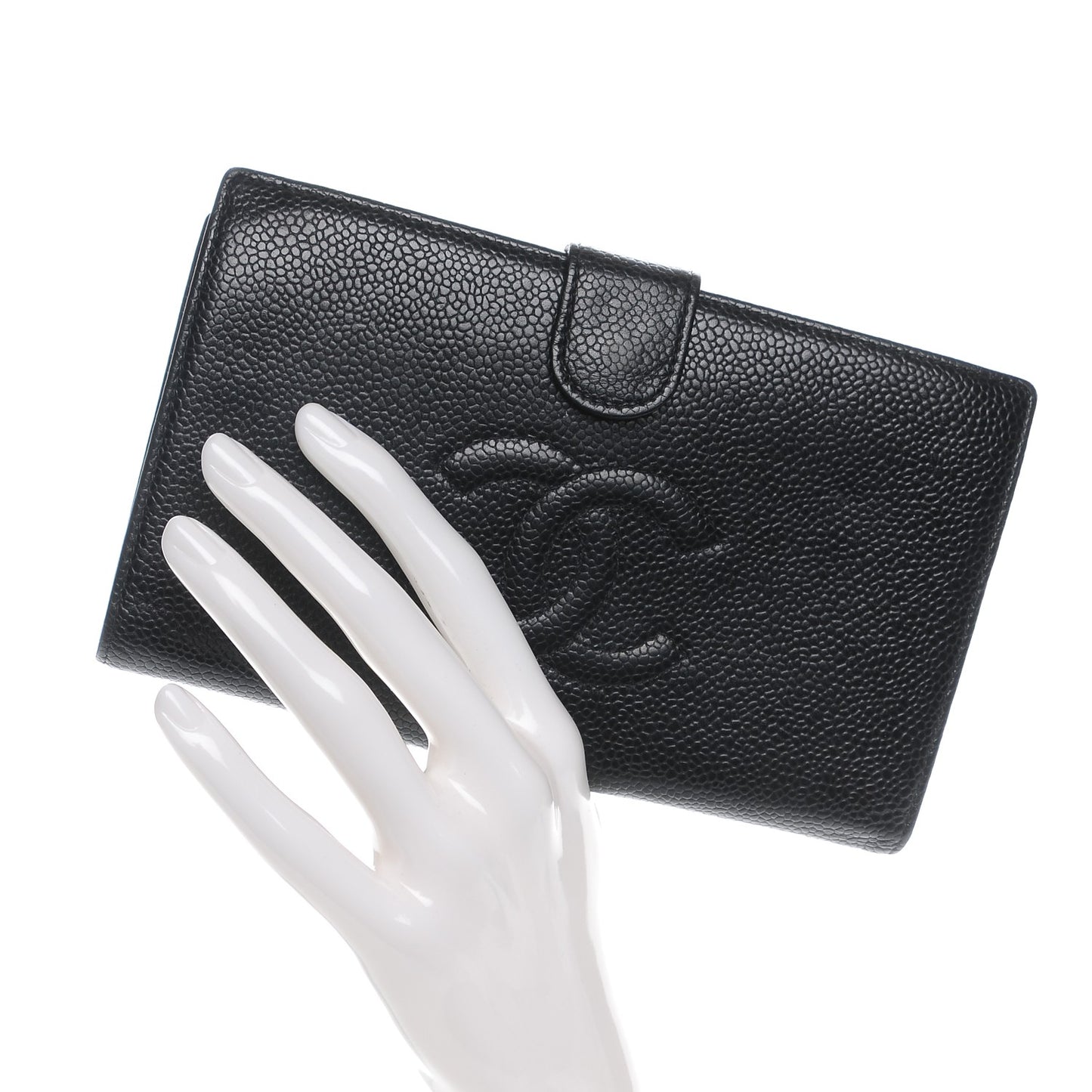 Caviar Timeless CC French Wallet Black