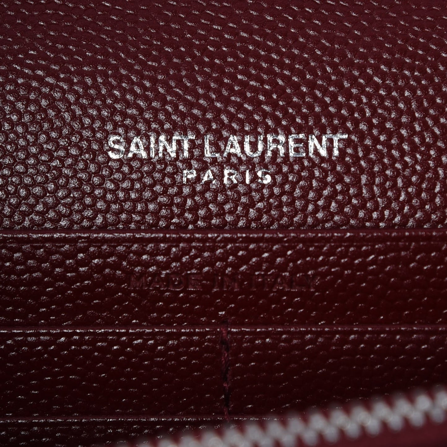 Grain De Poudre Matelasse Chevron Monogram Chain Wallet Palissandre