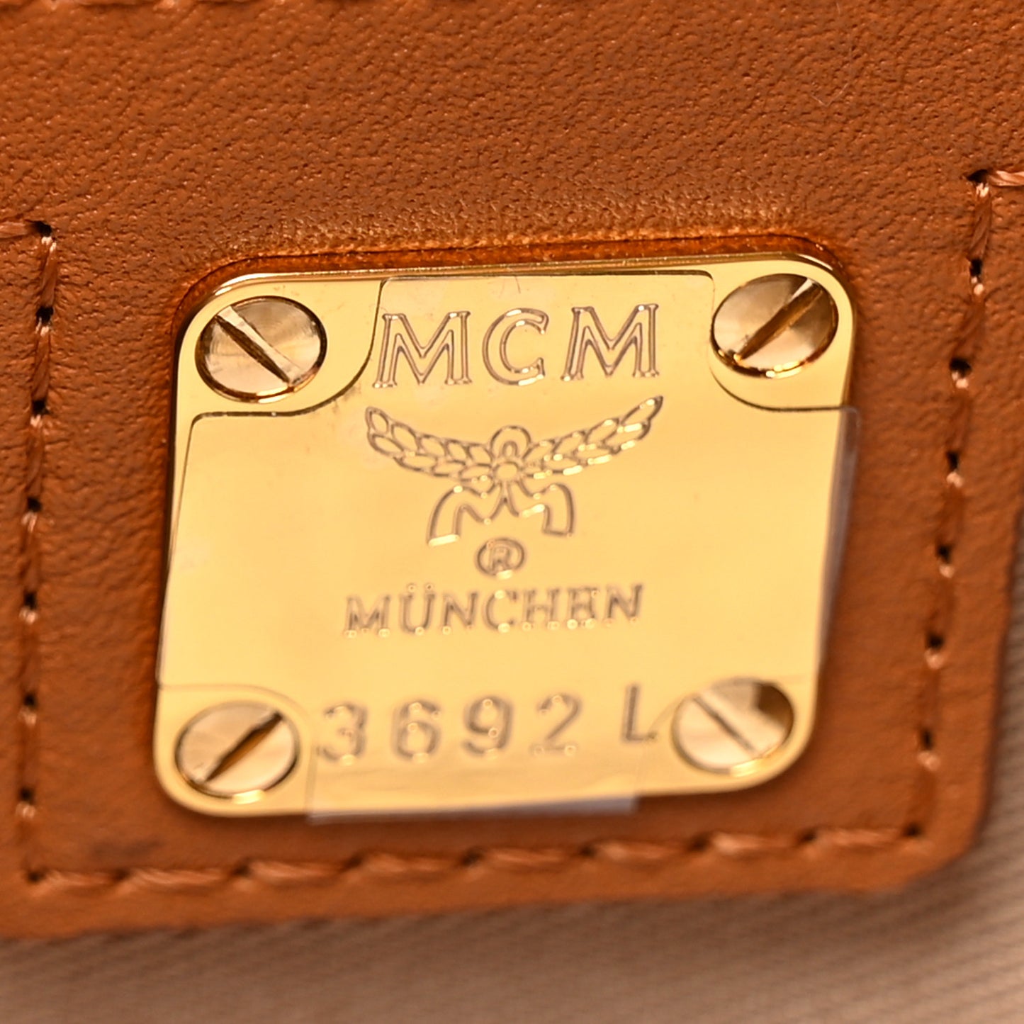Calfskin Ottomar Monogram Essential Boston Bag Cognac