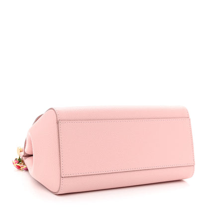 Dolce & Gabbana Dauphine Small Miss Sicily Satchel With Scarf Pink 3 of 8