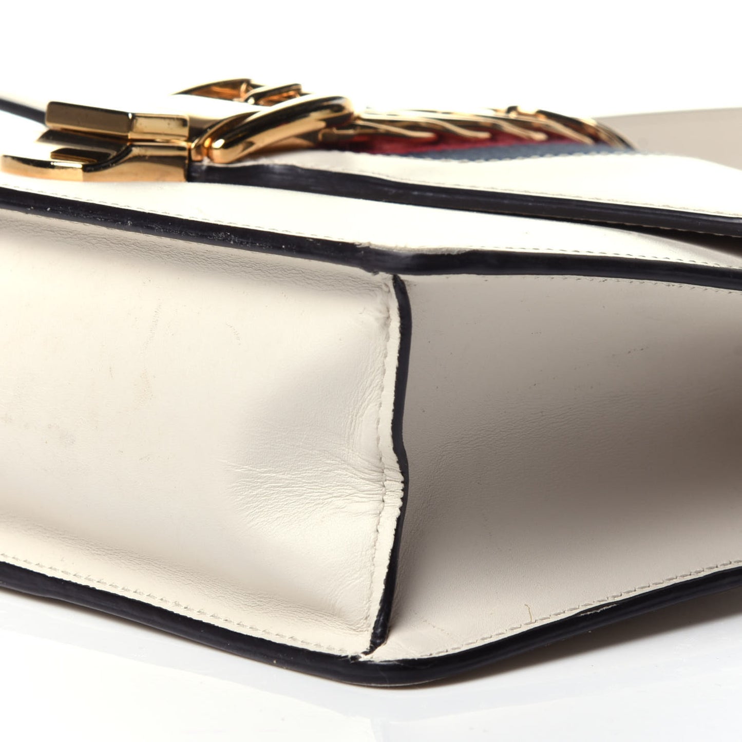 Calfskin Small Sylvie Shoulder Bag Off White