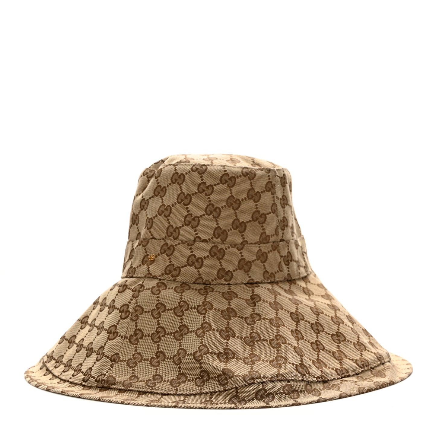 Monogram Wide Brim Hat M Beige