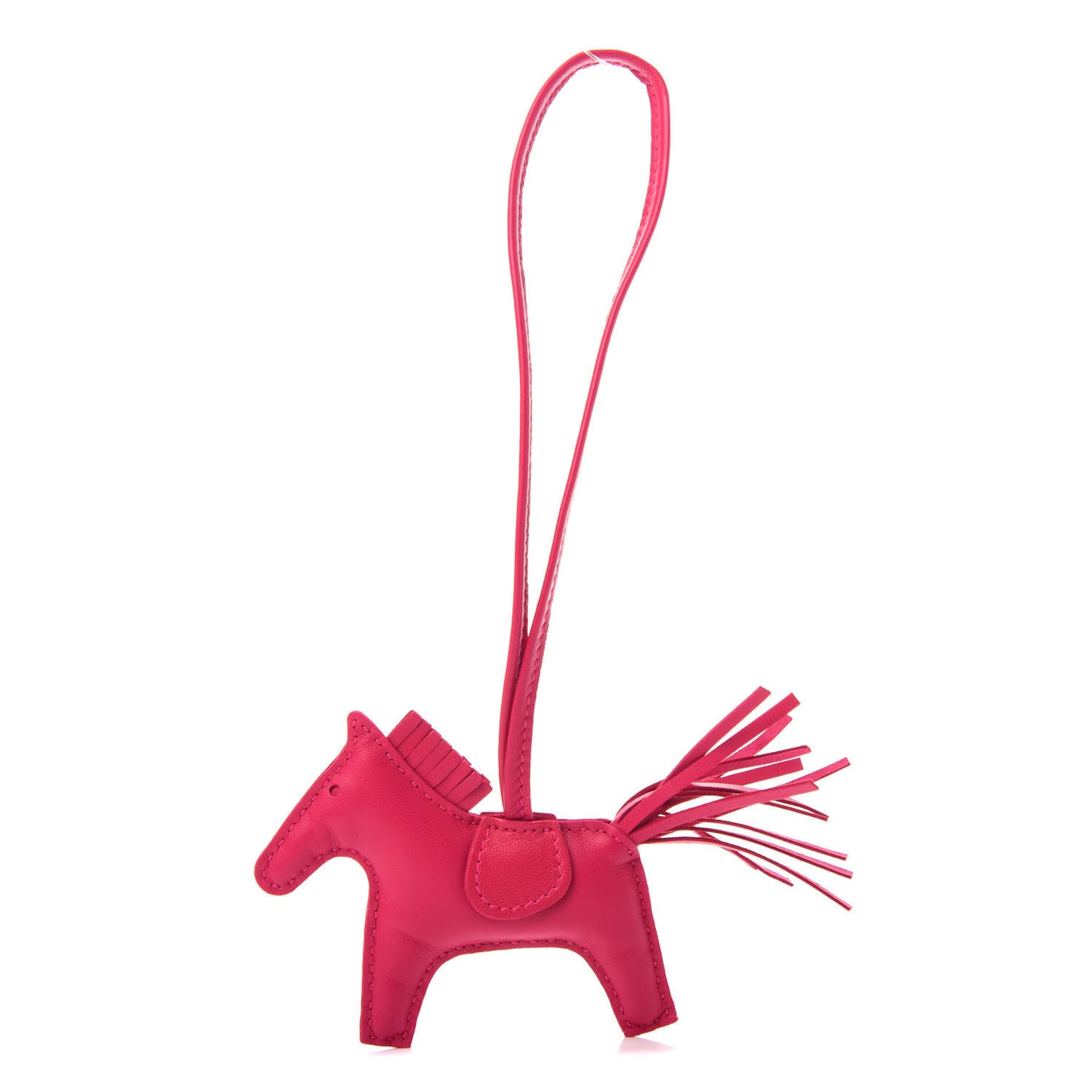 Milo Lambskin Grigri Rodeo Horse Bag Charm PM Rose Mexico