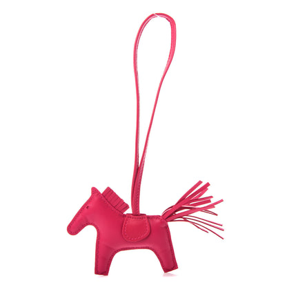 Hermes Milo Lambskin Grigri Rodeo Horse Bag Charm PM Rose Mexico 1 of 5