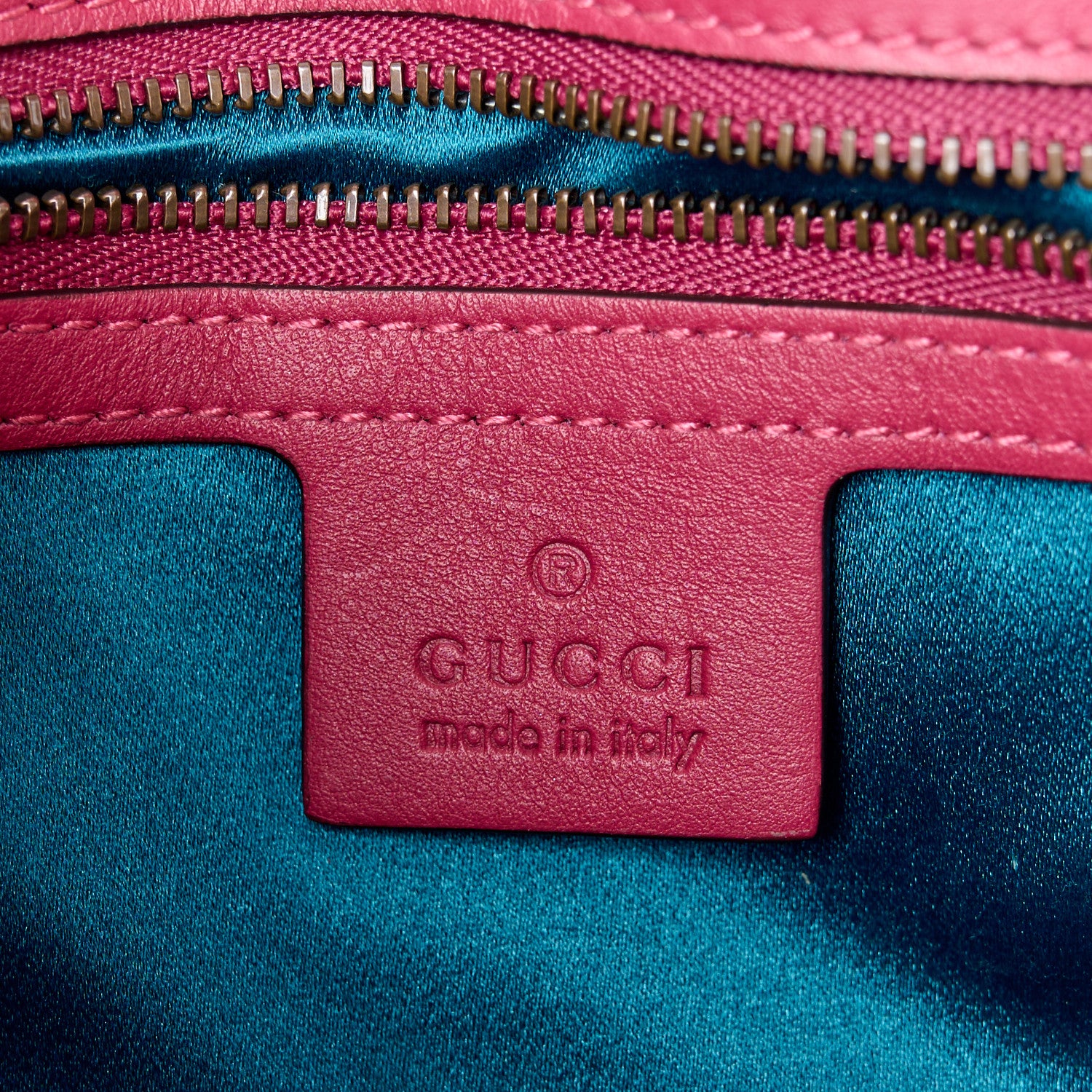 Gucci Velvet Matelasse Bow Embroidered Small GG Marmont Shoulder Bag Raspberry Rose 6 of 11