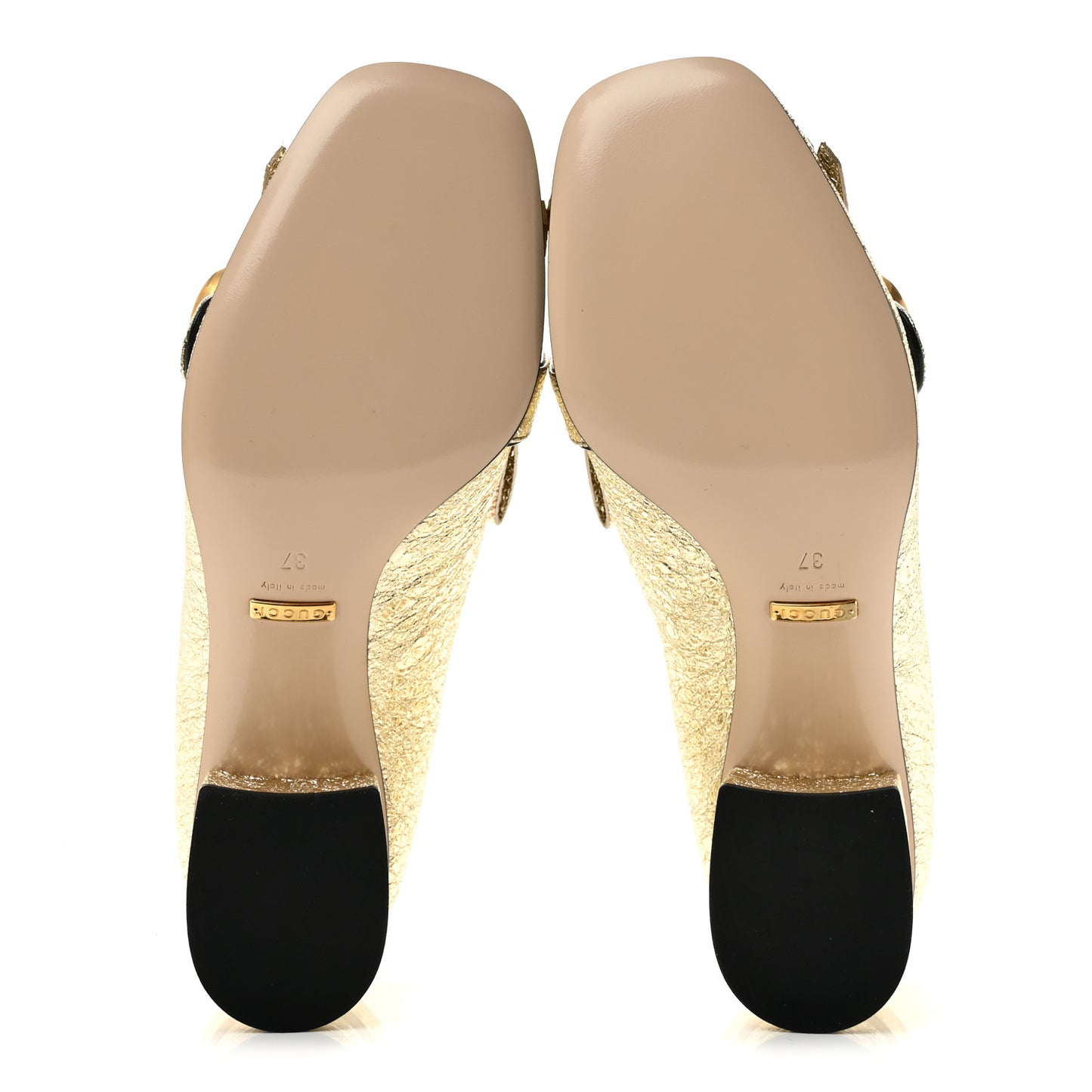 Galassia GG Marmont Fringe 50mm Loafer Pumps 37 Platino