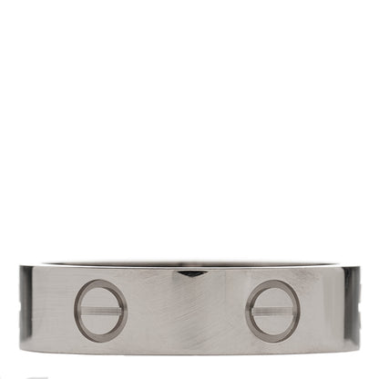 Cartier 18K White Gold 5.5mm LOVE Ring 61 9.75 3 of 5