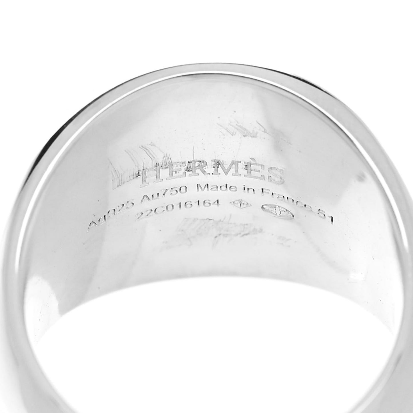 Sterling Silver 18K Rose Gold PM Ex-Libris Signet Ring 51 5.75