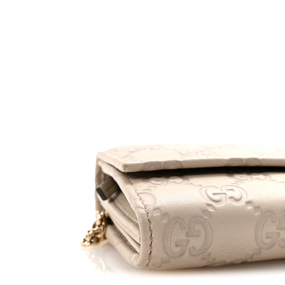Gucci Guccissima Signature Dice Chain Wallet Off White 7 of 8