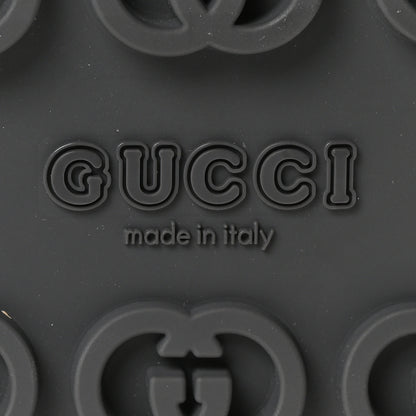 Gucci Soft Rubber Womens Interlocking G Platform 42mm Slide Sandals 38 Black 7 of 10