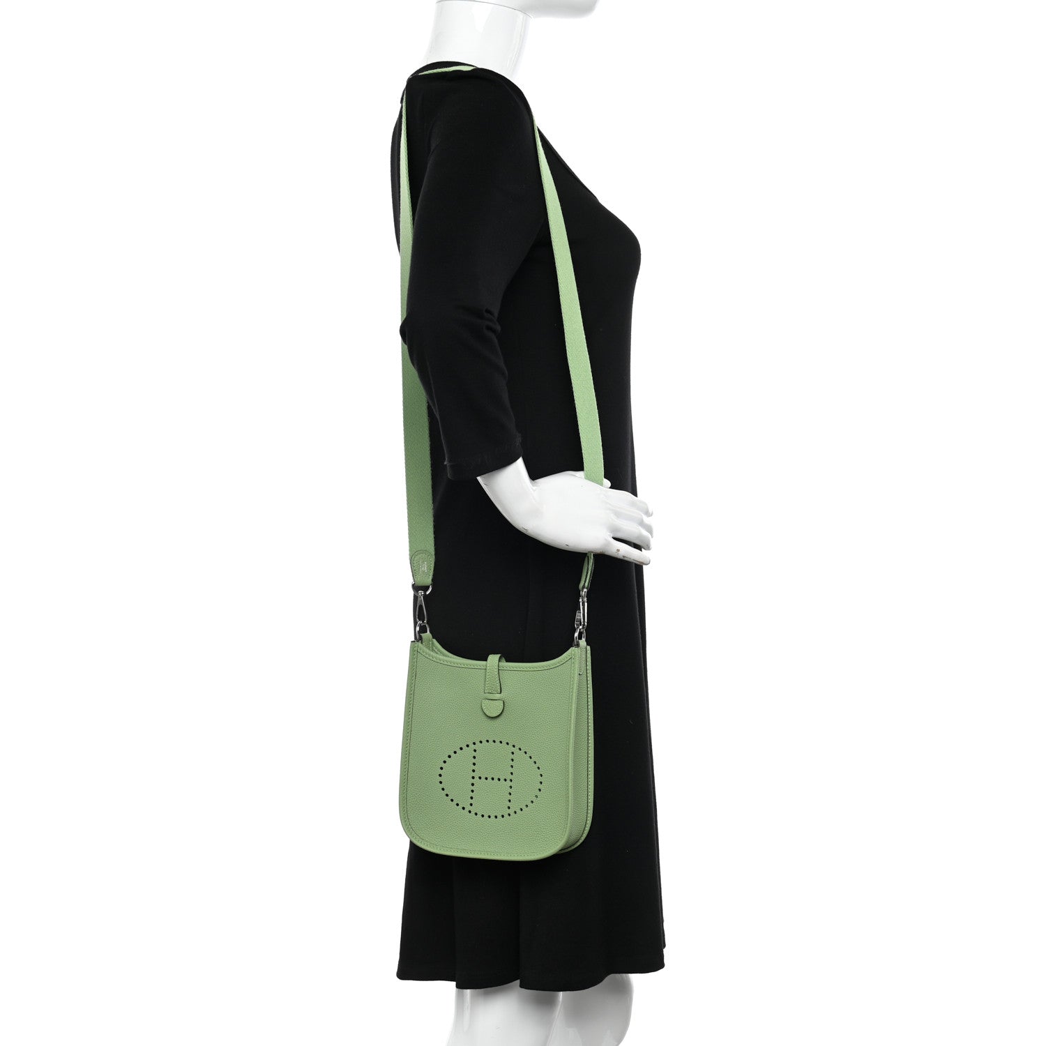 Hermes Taurillon Maurice Evelyne TPM Vert Criquet 2 of 11