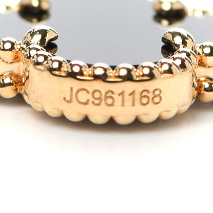 Van Cleef & Arpels 18K Yellow Gold Black Onyx 5 Motifs Vintage Alhambra Bracelet 4 of 7