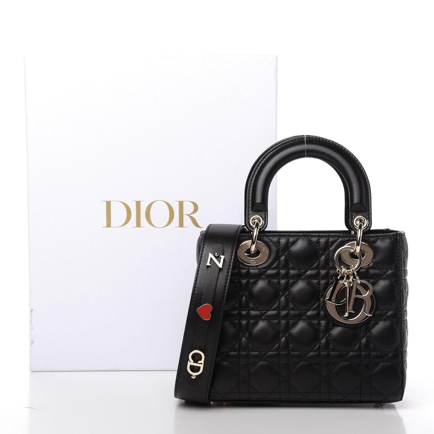 Lambskin Cannage Small My ABCDior Lady Dior Black