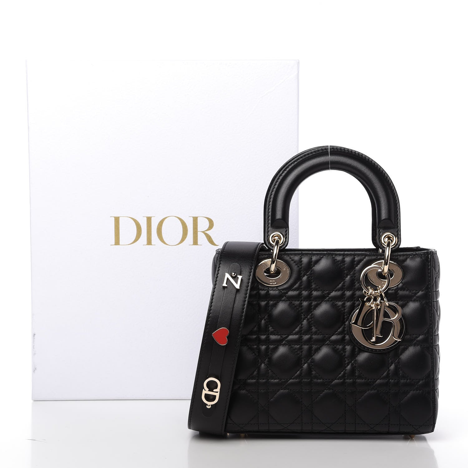 Christian Dior Lambskin Cannage Small My ABCDior Lady Dior Black 10 of 10