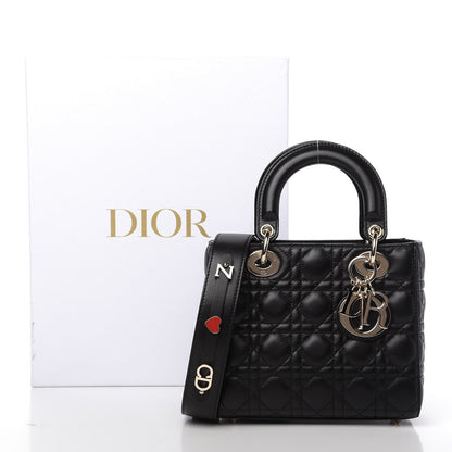 Christian Dior Lambskin Cannage Small My ABCDior Lady Dior Black 10 of 10