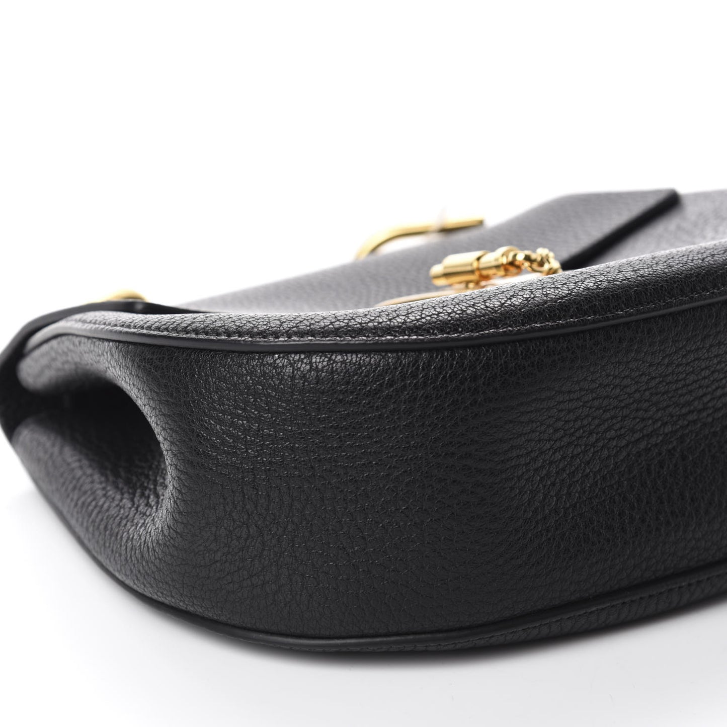 Grained Lambskin Drew Shoulder Bag Black