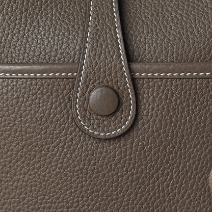 Hermes Taurillon Clemence Evelyne III PM Etoupe 12 of 13