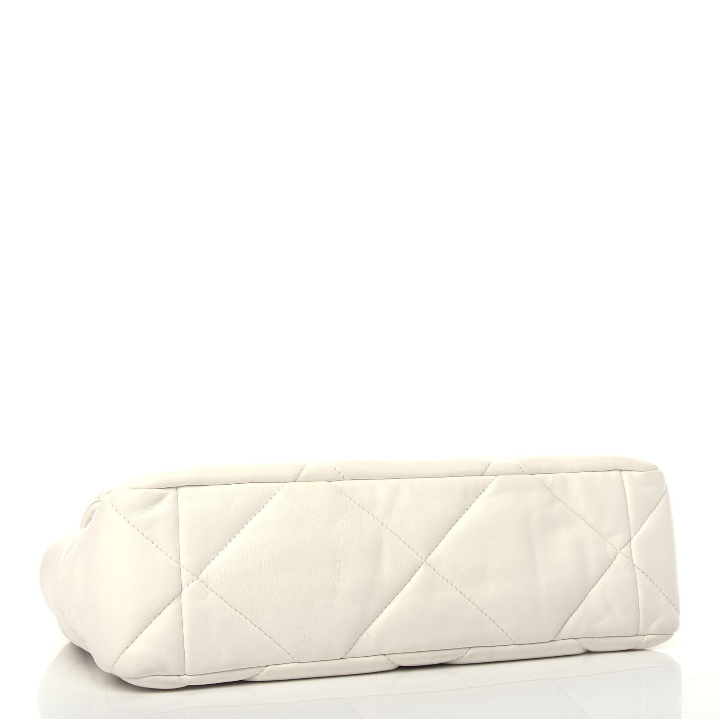 Lambskin Quilted Large Chanel 19 Flap White